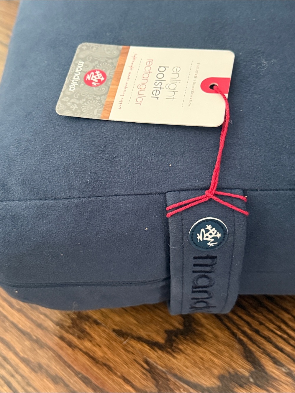 Manduka enlight rectangular yoga bolster dark blue NEW NWT - Picture 3 of 6